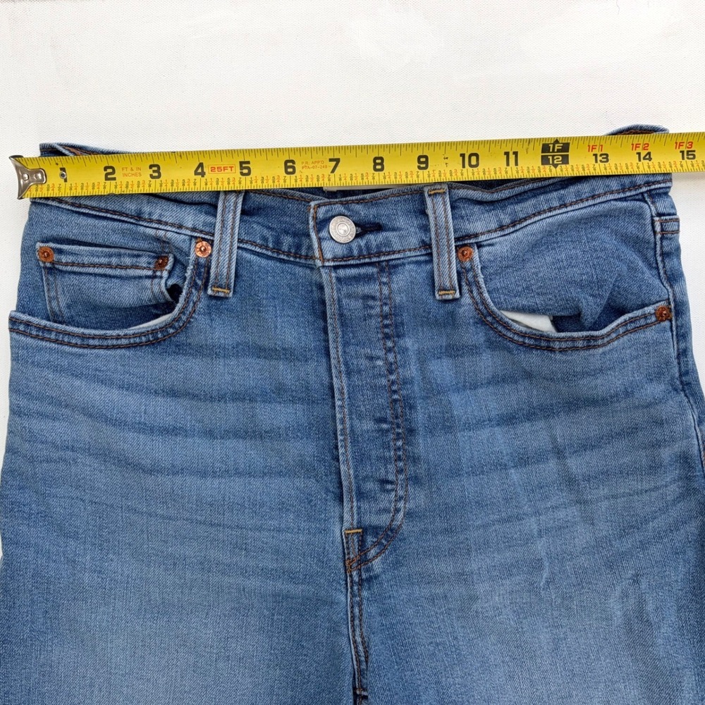 Levis Ribcage Straight High Rise Jeans Medium Wash Blue 79078-0017 W29 L32 - Picture 6 of 8